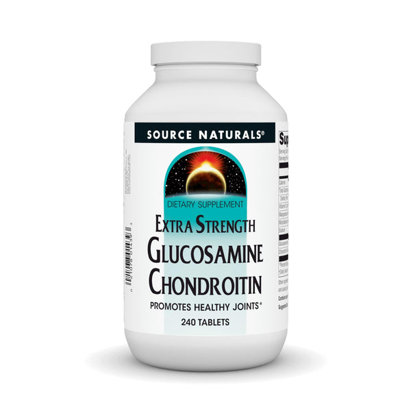 Source Naturals Extra Strength Glucosamine Chondroitin, Promotes Healthy Joints*, 240 Tablets