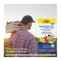Thumbnail for Country Life RealFood Organics for Men – 60 Tablets | 1,300mg Organic Fermented Whole Foods, 7-Mushroom Superfood & Aloe – Certified Gluten-Free, Vegan & USDA Organic Multivitamin