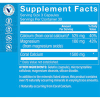 Thumbnail for The Vitamin Shoppe Coral Calcium 1,500MG - Eco Safe Source of Calcium, Magnesium & Trace Minerals to Support Healthy Bones and Teeth (90 Capsules)