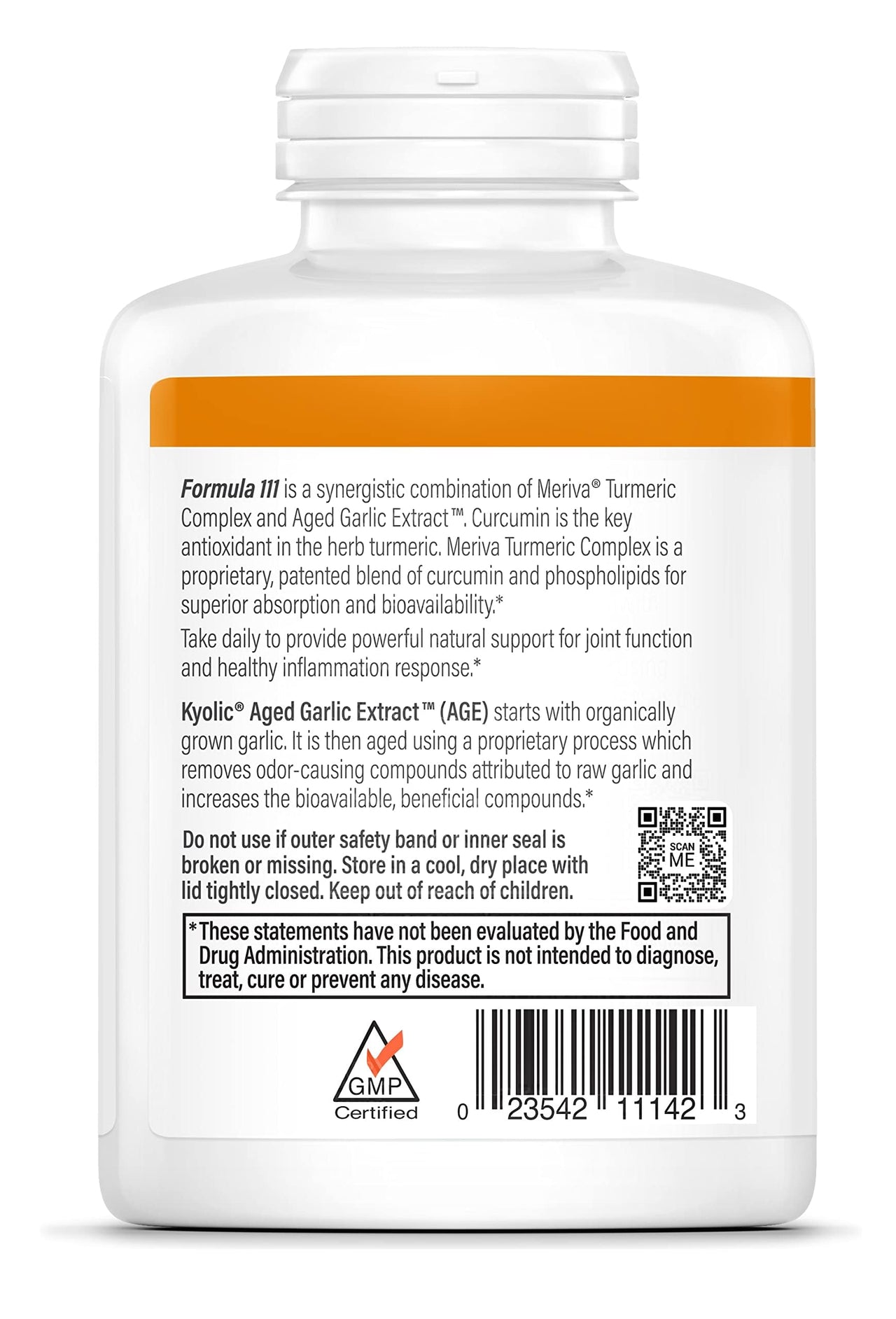 Kyolic Aged Garlic Extract Formula 111, Healthy Inflammation Response*, Curcumin, 150 Capsules