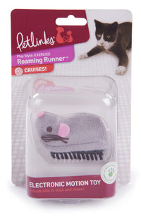 Thumbnail for Petlinks Roaming Runner Mouse Electronic Motion Pet Toy for Cats & Kittens, Cruising, Battery Powered, Fun & Engaging Play, Encourages Exercise - Gray, One Size