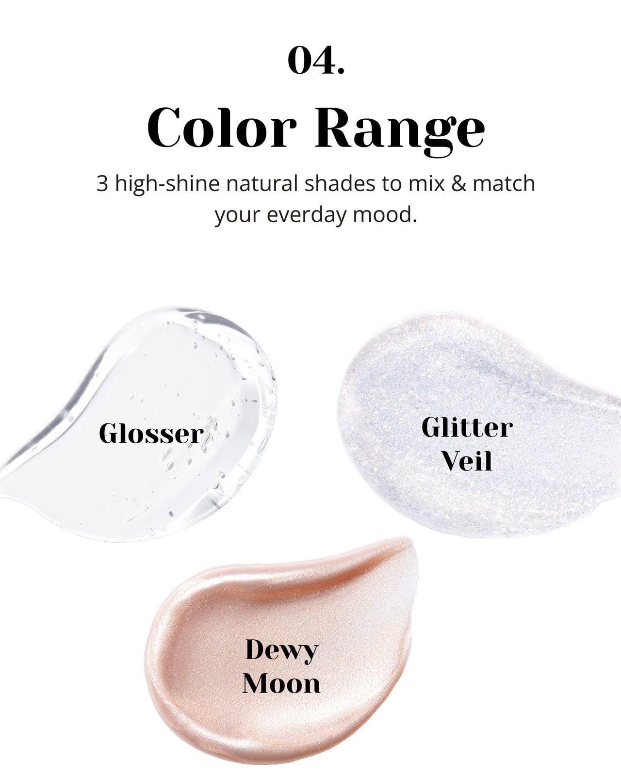 Glint Liquid Gel Highlighter (Dewy Moon, 0.1oz + Glosser, 0.1oz) - Multi-Use Face & Body Gloss Set for Smooth Glow and Long-Lasting Healthy Radiance. Korean Makeup for Eyes, Cheeks, Nose & Lips