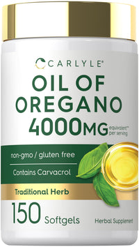 Thumbnail for Carlyle Oregano Oil Supplement | 150 Softgel Capsules | Contains Carvacrol | Non-GMO & Gluten Free Formula