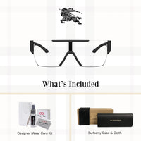Thumbnail for BE4291 34641W 38MM Matte Black/Clear Rectangular Sunglasses for Men +BUNDLE with ACCESSORY EYEWEAR KIT