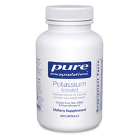 Thumbnail for Pure Encapsulations Potassium (Citrate) - Essential Electrolyte Supplement to Support Nerve & Muscle Function, Adrenals, Hormones, Heart Health & Energy* - Potassium Citrate Capsule - 180 Capsules