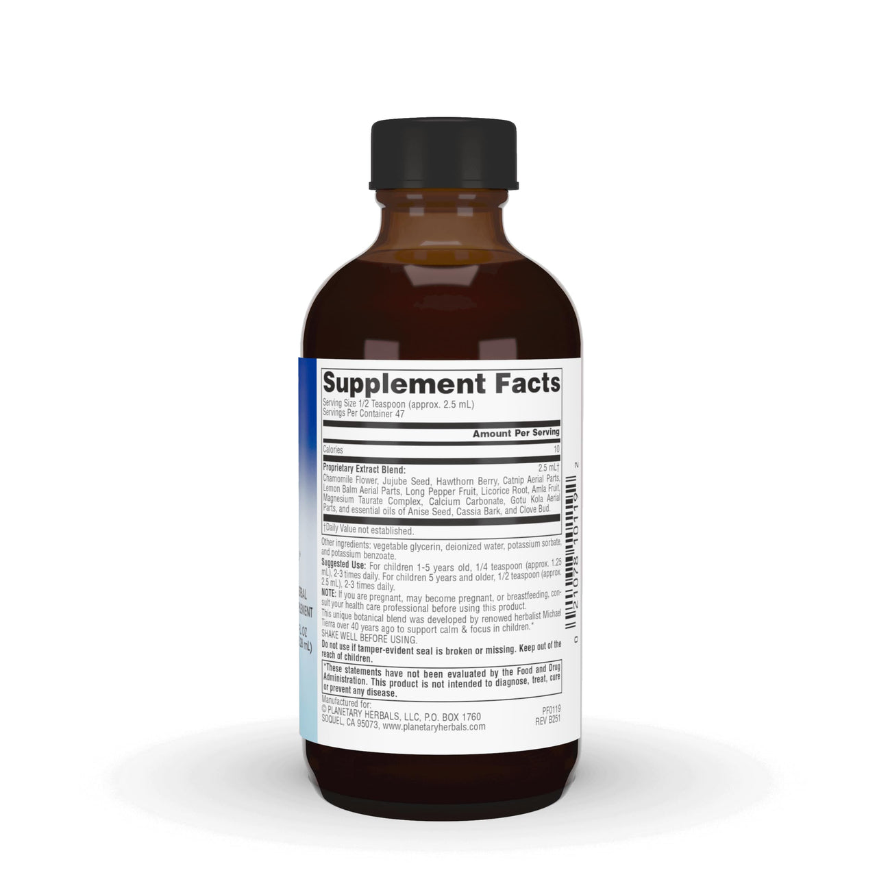 Planetary Herbals Calm Child Herbal Syrup - Includes Soothing Botanicals Chamomile, Lemon Balm, Catnip & More - 4oz