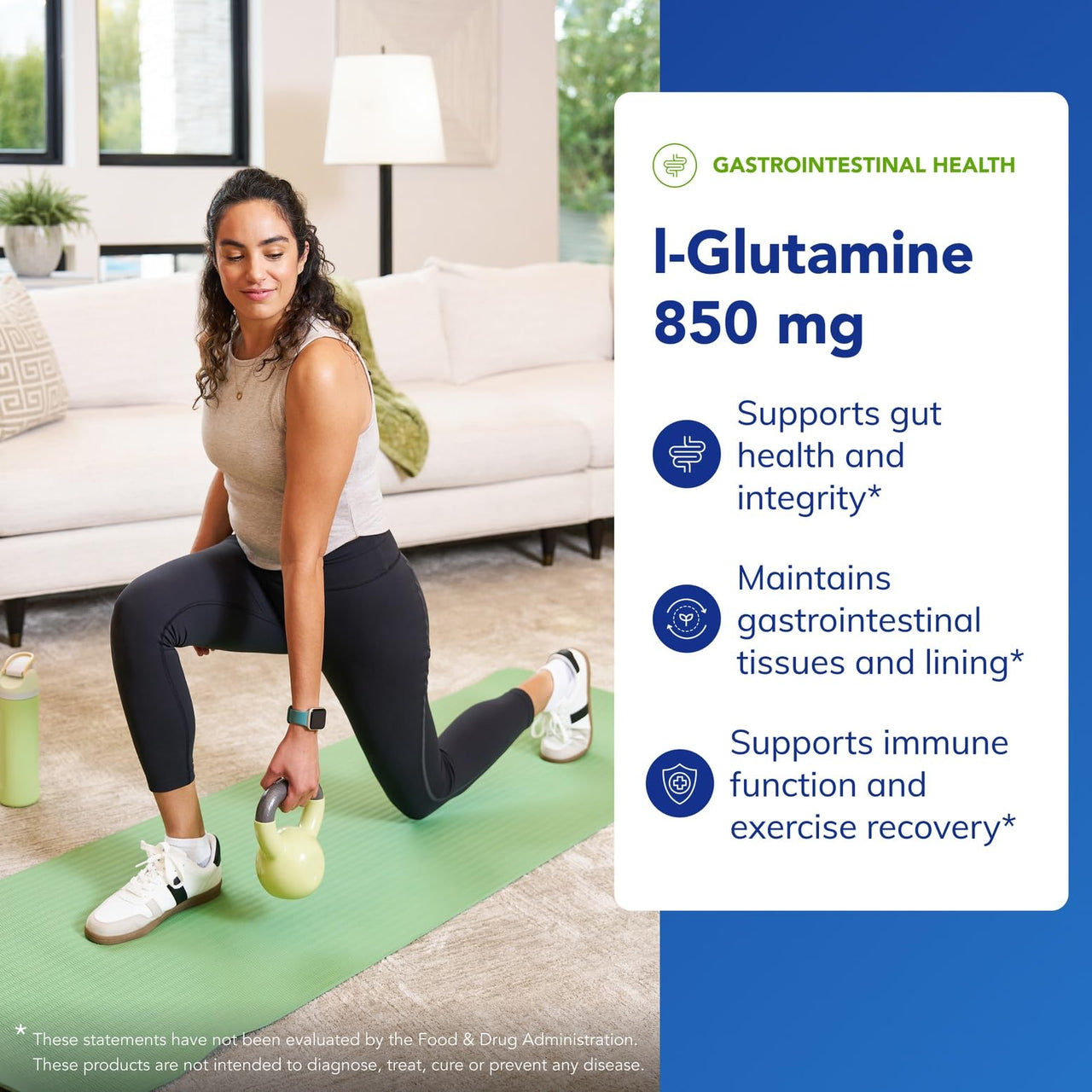 Pure Encapsulations L-Glutamine 850 mg | Supplement for Immune and Digestive Support, Gut Health and Lining Repair, Metabolism Boost, and Muscle Support* | 90 Capsules
