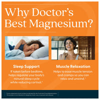 Thumbnail for Doctor's Best High Absorption Magnesium Glycinate Lysinate Supplement for Sleep Support - Chelated Magnesium Tablets for Women & Men, 200mg per Serving, Supports Calm & Relaxation, Vegan - 240 Count