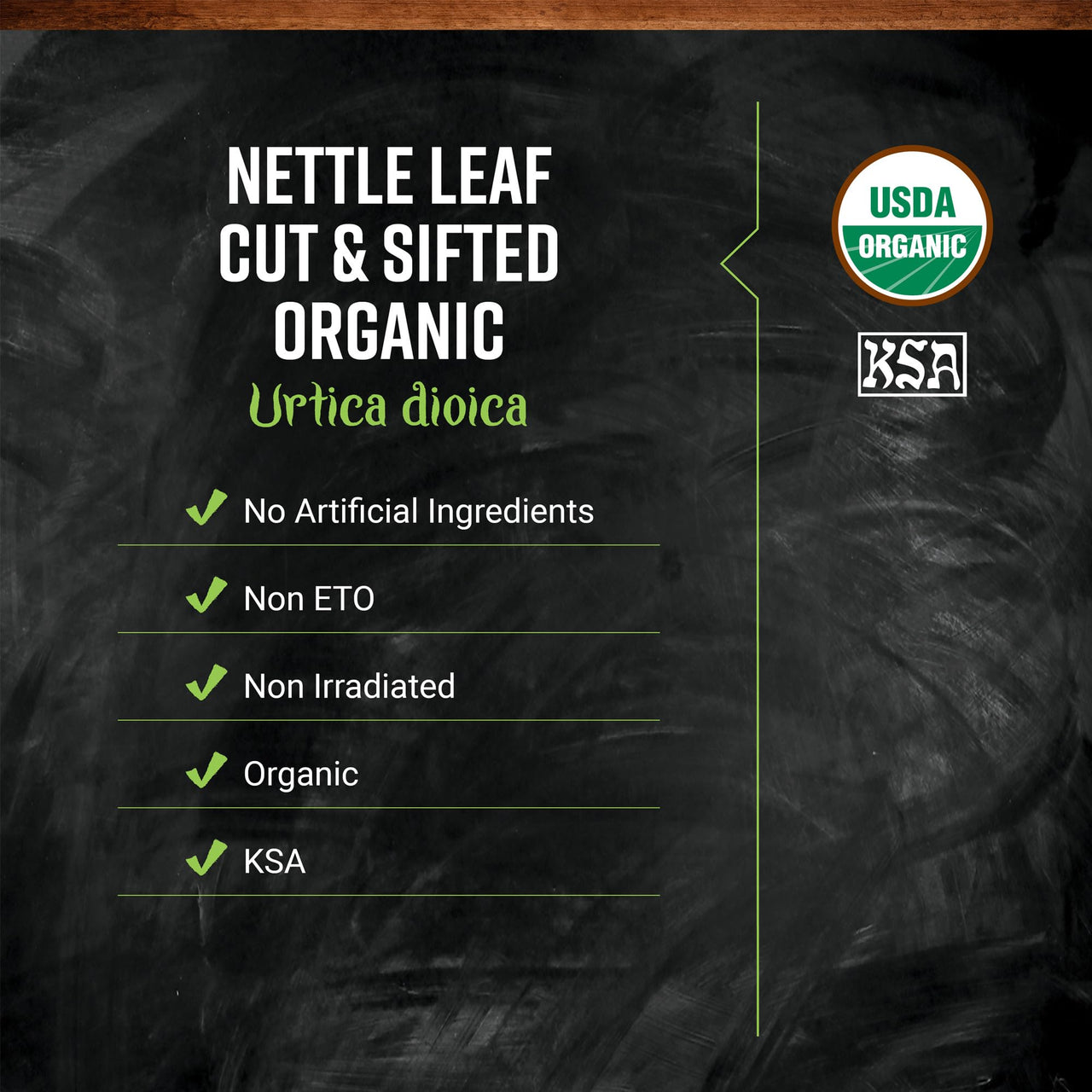 Frontier Co-op Organic Stinging Nettle Leaf, Cut and Sifted, For Making Nettle Tea, Kosher | 16 Ounce (Pack of 1)