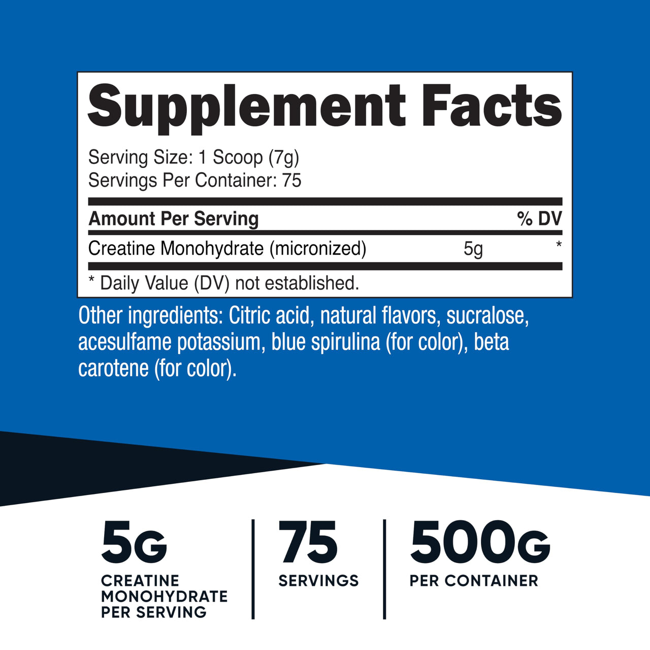 Nutricost Creatine Monohydrate Powder (Coastal Explosion, 500 Gram) - Micronized Creatine Supplement - Vegan, GMO-Free, Gluten Free