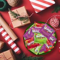 Thumbnail for Wrigley's Skittles Fun Size Original, Wild Berry, and Sour Chewy Individually Wrapped Stocking Stuffers Christmas Candy Variety Pack, 26.46 Oz Bulk Bag