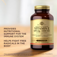Thumbnail for Solgar Vitamin E 670 mg (1000 IU) - 100 Softgels, Pack of 2 - Naturally Sourced - Gluten Free, Dairy Free - 200 Total Servings