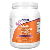 Thumbnail for Now Foods Supplements, Multi Collagen Protein Types I, II & III Powder, Bone, Joint, and Skin Health, 16 oz (454 g)