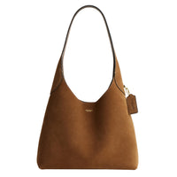 Thumbnail for COACH Women's Suede Brooklyn Shoulder Bag 28, B4/Cedar, One Size