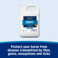 Thumbnail for Farnam Endure Sweat-Resistant Fly Spray for Horses, Sweat-Rsistant Formula Lasts Up to 14 Days, Kills and Repels Against Flies, Gnats, Mosquitoes, Ticks & Lice, 128 oz.