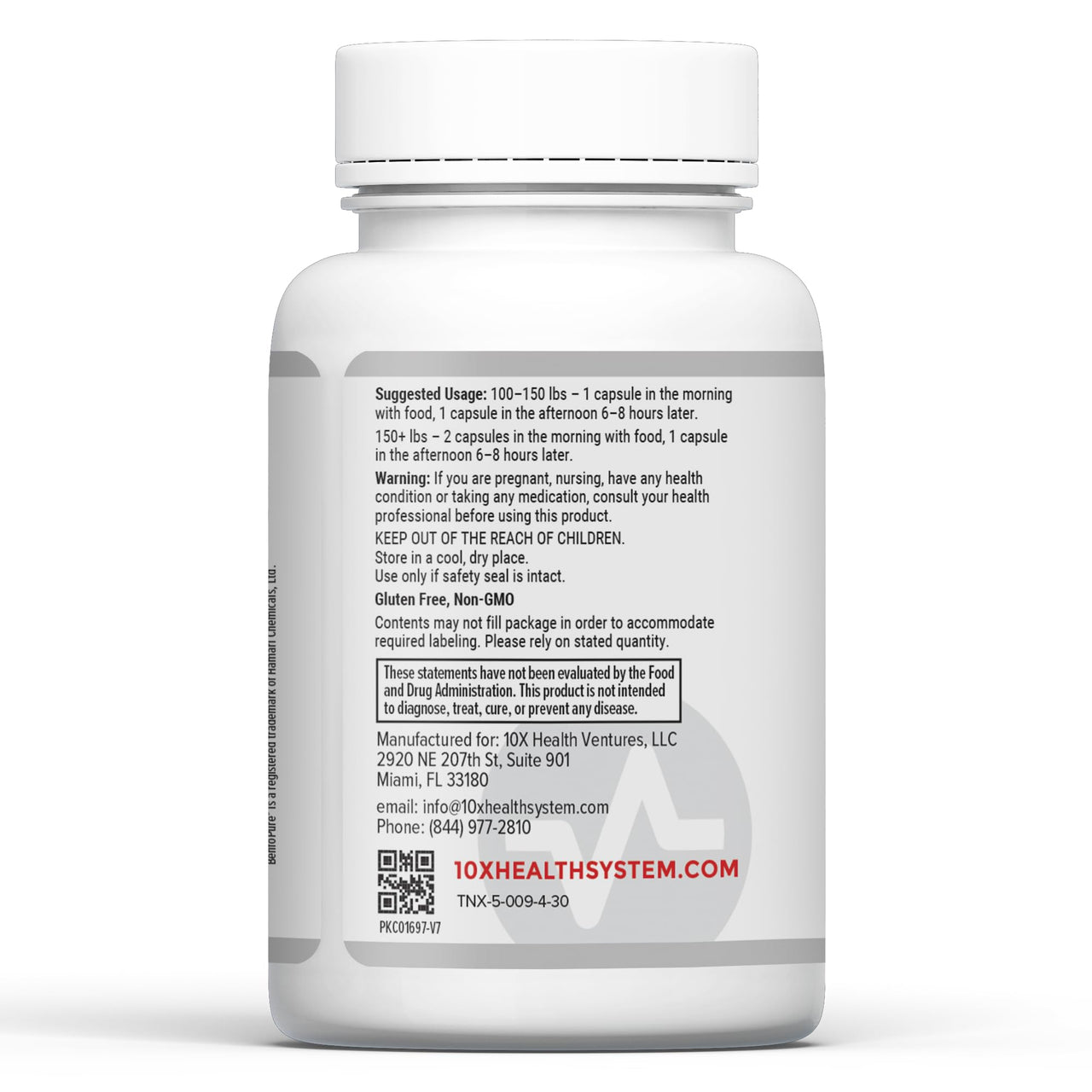 10X Health Optimize Methylated Multivitamin for Men - 90 Capsules, 34 in 1 Formula with 800 mcg of Vitamin B12, 5-MTHF, NAC - Methyl B Complex
