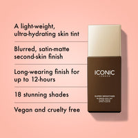 Thumbnail for ICONIC LONDON Super Smoother Blurring Skin Tint | Light to Medium Coverage, Hydrating, Ultra-Lightweight Tinted Moisturizer, Cruelty-Free, Vegan Makeup (Golden Rich) 1.01 Fl oz