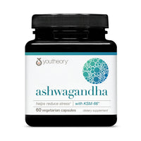 Thumbnail for Youtheory Ashwagandha - with Organic KSM-66 Ashwagandha - Herbal Blend to Support Stress Relief & Energy Levels* - Helps Support Mood* - 60 Vegetarian Capsules (30-Day Supply)