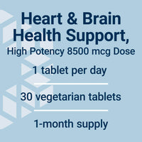 Thumbnail for Life Extension High Potency Optimized Folate – L-methylfolate – Folic Acid, 8500 mcg DFE – Heart & Brain Support, Healthy Homocysteine Levels – Gluten-Free, Non-GMO, Vegetarian – 30 Tablets