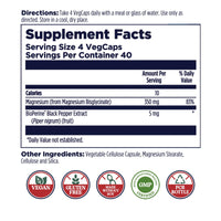 Thumbnail for KAL Magnesium Glycinate Capsules, Fully Chelated Magnesium Bisglycinate, High Absorption Magnesium Supplement, Healthy Bones, Muscle, Relaxation and Stress Support, Non-GMO 160 count