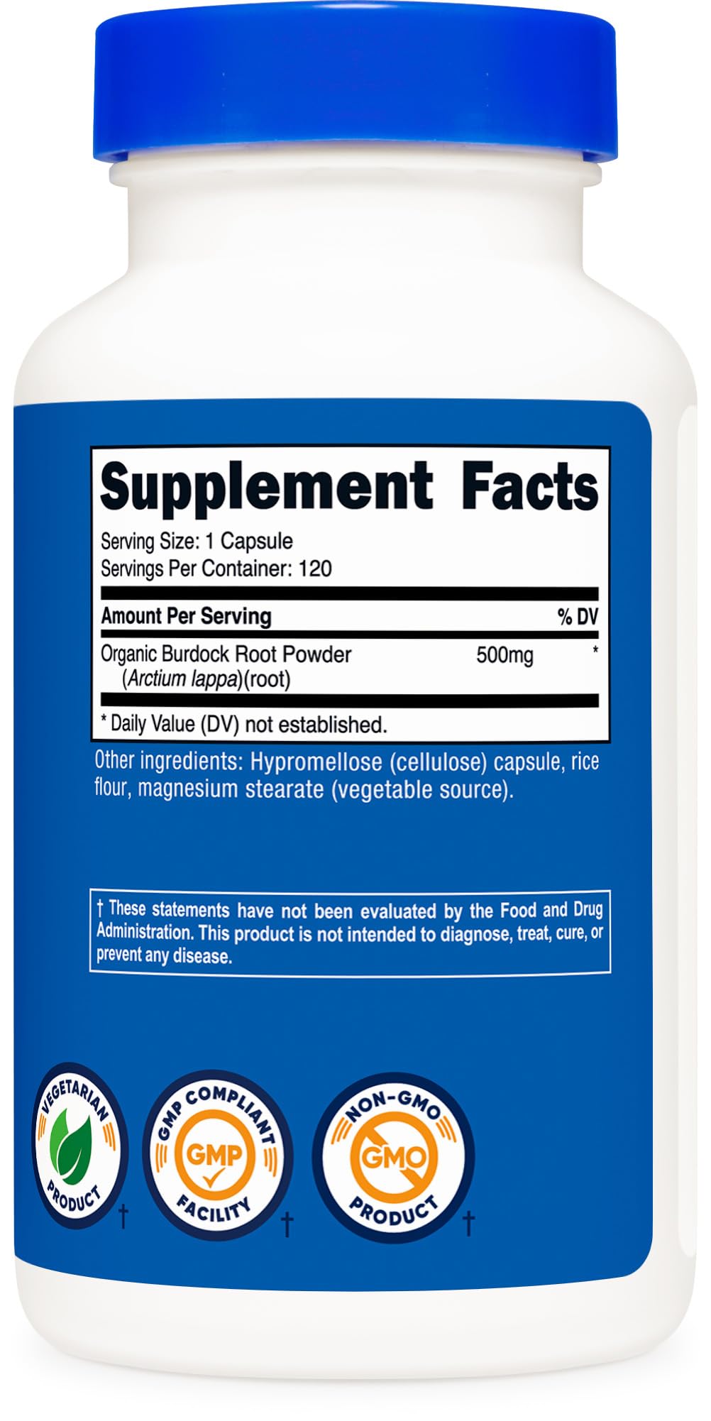 Nutricost Burdock Root 500mg, 120 Capsules - Gluten Free, Non-GMO, Vegetarian Friendly