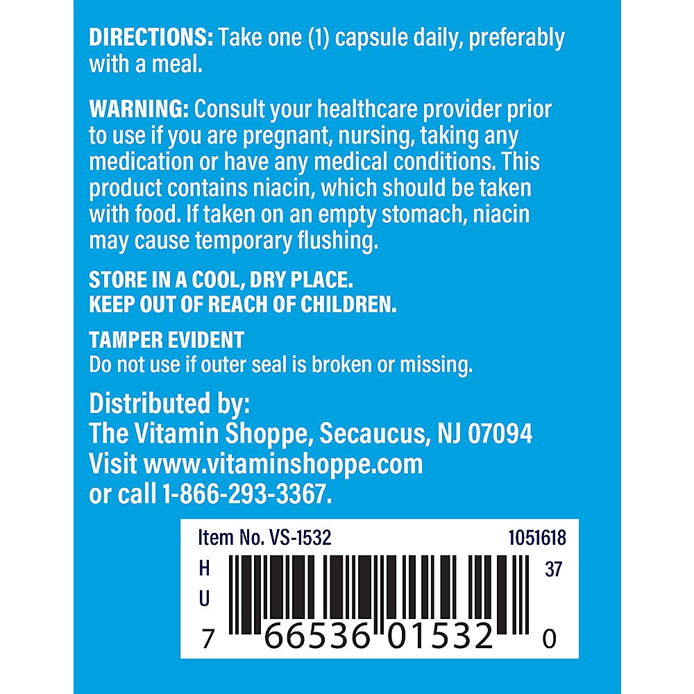 The Vitamin Shoppe Niacinamide 500MG, Supports Cholesterol Levels Already (100 Capsules)