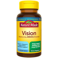 Thumbnail for Nature Made Vision Based on the AREDS 2 Formula, Eye Vitamins with Lutein & Zeaxanthin, Vitamin C, Vitamin E, Zinc and Copper for Healthy Vision and Eye Function Support, 60 Softgels, 30 Day Supply