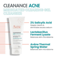 Thumbnail for Avène Cleanance ACNE Clearing Gel, acne cleanser for sensitive skin with Salicylic Acid, deep cleanses & prevents acne on face & body 6.76 Fl Oz