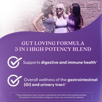 Thumbnail for Doctor's BEST Womens Digestive Probiotic Prebiotic with Cranberry and PreforPro (4 Billion CFU), Supports Urinary Tract, Non-GMO, Vegan 30 Veggie Caps