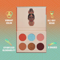 Thumbnail for Juvia's Place Olori III Eyeshadow Palette, 6 Shades of Coral, Browns and Bronzes with a Pop of Rich Blue, Matte and Shimmers