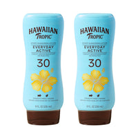 Thumbnail for Hawaiian Tropic Everyday Active Lotion Sunscreen SPF 30, 8Fl Oz Twin Pack, Hawaiian Tropic Sunscreen SPF 30, Sunblock, Oxybenzone Free Sunscreen, Broad Spectrum Sunscreen Pack, 8Fl Oz each
