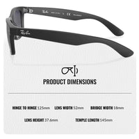 Thumbnail for Ray-Ban RB2132 NEW WAYFARER CLASSIC POLARIZED Square Shaped Sunglasses for Men & Women – Includes Official Rayban Eyewear Kit – Ideal Formal & Casual Wear Sunglasses – blue/gey Lens
