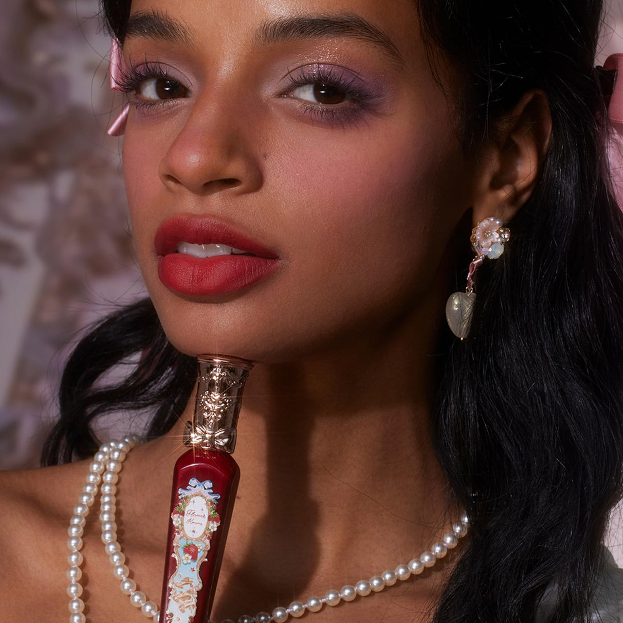 Flower Knows Strawberry Rococo Cloud Lip Cream,Long Lasting Rosy Terracotta Matte Lipstick,Hydrating Lip Stain,Transfer & Smudge Proof Velvet Liquid Lipstick for Girl&Women,0.12 Fl Oz(S07 Lychee Tea)