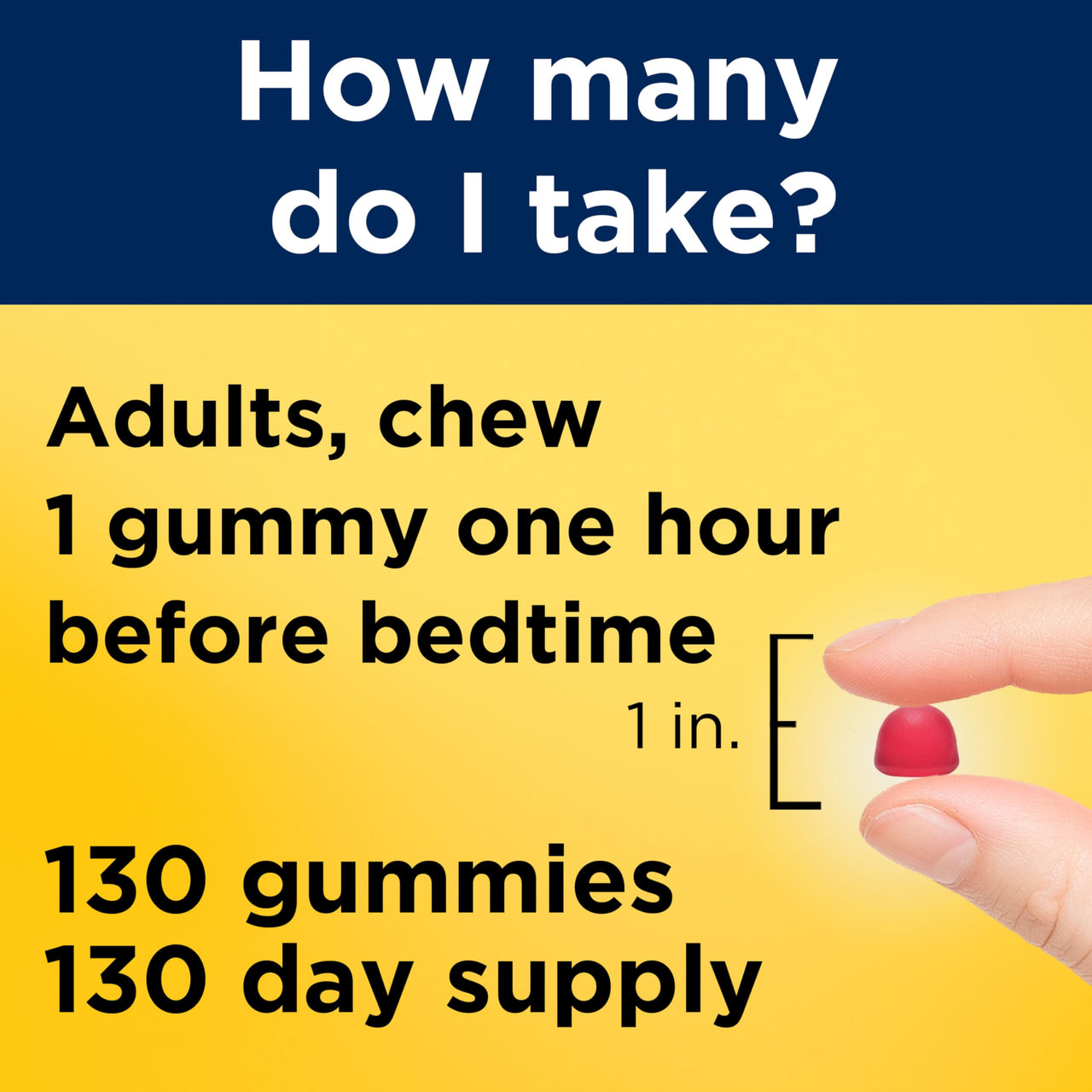 Nature Made Melatonin Gummies 2.5 mg, 100% Drug Free Sleep Aid for Adults, Melatonin Supplement 130 Count, 130 Day Supply