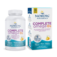 Thumbnail for Nordic Naturals Complete Omega-D3, Lemon Flavor - 120 Soft Gels - 565 mg Omega-3 + 70 mg GLA + 1000 IU Vitamin D3 - EPA & DHA - Healthy Skin, Cognition, Positive Mood - Non-GMO - 60 Servings