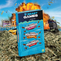 Thumbnail for Feastables Beast Games Chocolate Bar Box, Milk Chocolate, Crunch, & Peanut Butter Bars, Full Size Candy Bars for Adults & Kids, Candy Bars for Snacks & Gifts, Fairtrade Cocoa, 1.24 Oz Each, 12 Count