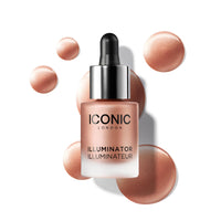 Thumbnail for ICONIC LONDON Illuminator | Liquid Highlighting Drops for a Radiant Glow, Cruelty-Free, Vegan Makeup, Blush (Peachy Rose) 0.45 Fl oz