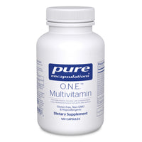 Thumbnail for Pure Encapsulations O.N.E. Multivitamin - Once Daily Multivitamin with Antioxidant Complex Metafolin, CoQ10, and Lutein to Support Vision, Cognitive Function, and Cellular Health* - 120 Capsules