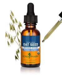 Thumbnail for Herb Pharm Certified Organic Oat Seed Liquid Extract for Nervous System Support, Organic Cane Alcohol, 1 Fl Oz