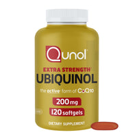 Thumbnail for Qunol Ubiquinol CoQ10 200mg Softgels, Powerful Antioxidant for Heart and Vascular Health, Essential for Energy Production, Natural Supplement Active Form of CoQ10, 120ct Softgels