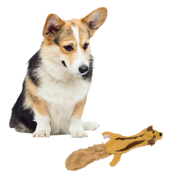SPOT Skinneeez Flying Squirrel 14 Inch Stuffing-Free Plush Squeaky Dog Toy – Soft Tug-of-War Toy for Small and Medium Dogs – Mess-Free Interactive Chew Toy for Moderate Chewers