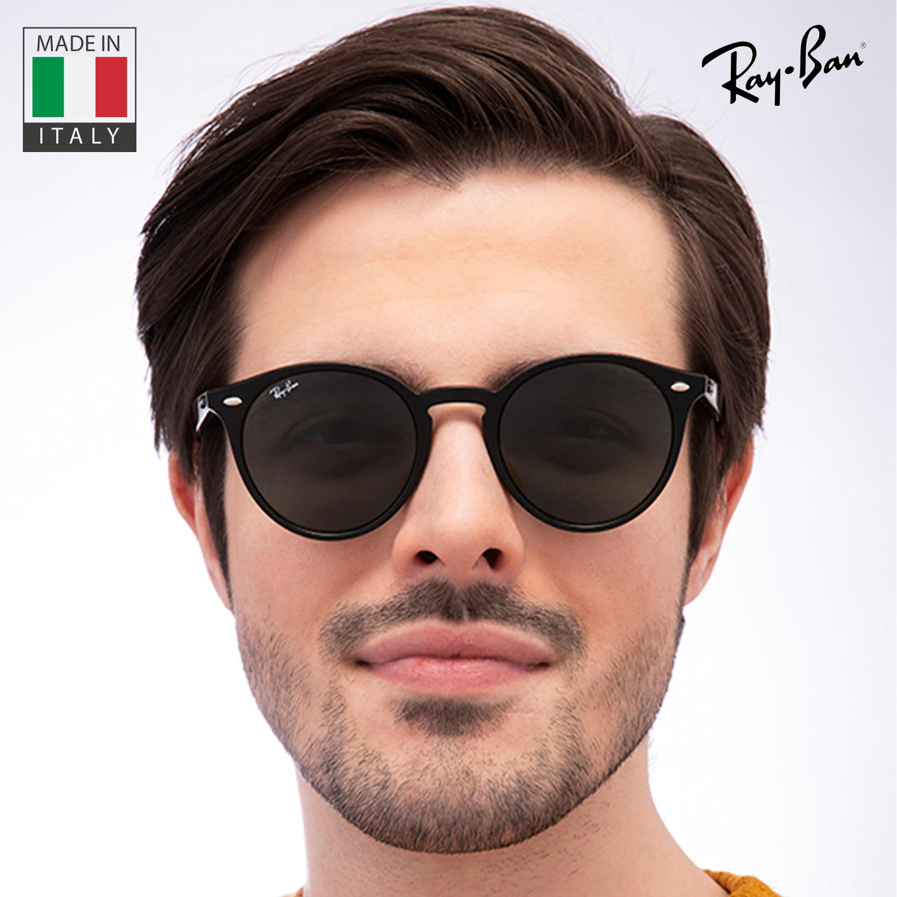 Ray-Ban RB2180 Round Shaped Non-Polarized Sunglasses for Men & Women – Includes Official RAYBAN Eyewear Kit – Ideal Formal & Casual Wear Sunglasses – Dark Green Lens
