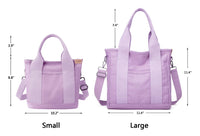 Thumbnail for Small Tote Bag with Zipper Tote Bag for Women Canvas Crossbody Bag Shoulder Bag Satchel Hobo Bag Messenger Bag 2026