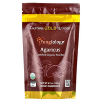 Thumbnail for California Gold Nutrition Fungiology®, Certified Organic Agaricus Powder, 4.2 oz (120 g)