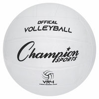 Thumbnail for Champion Sports Rubber Volleyball, Official Size, for Indoor and Outdoor Use - Durable, Regulation Volleyballs for Beginners, Competitive, Recreational Play - Premium Volleyball - White, VR4, 1 Set