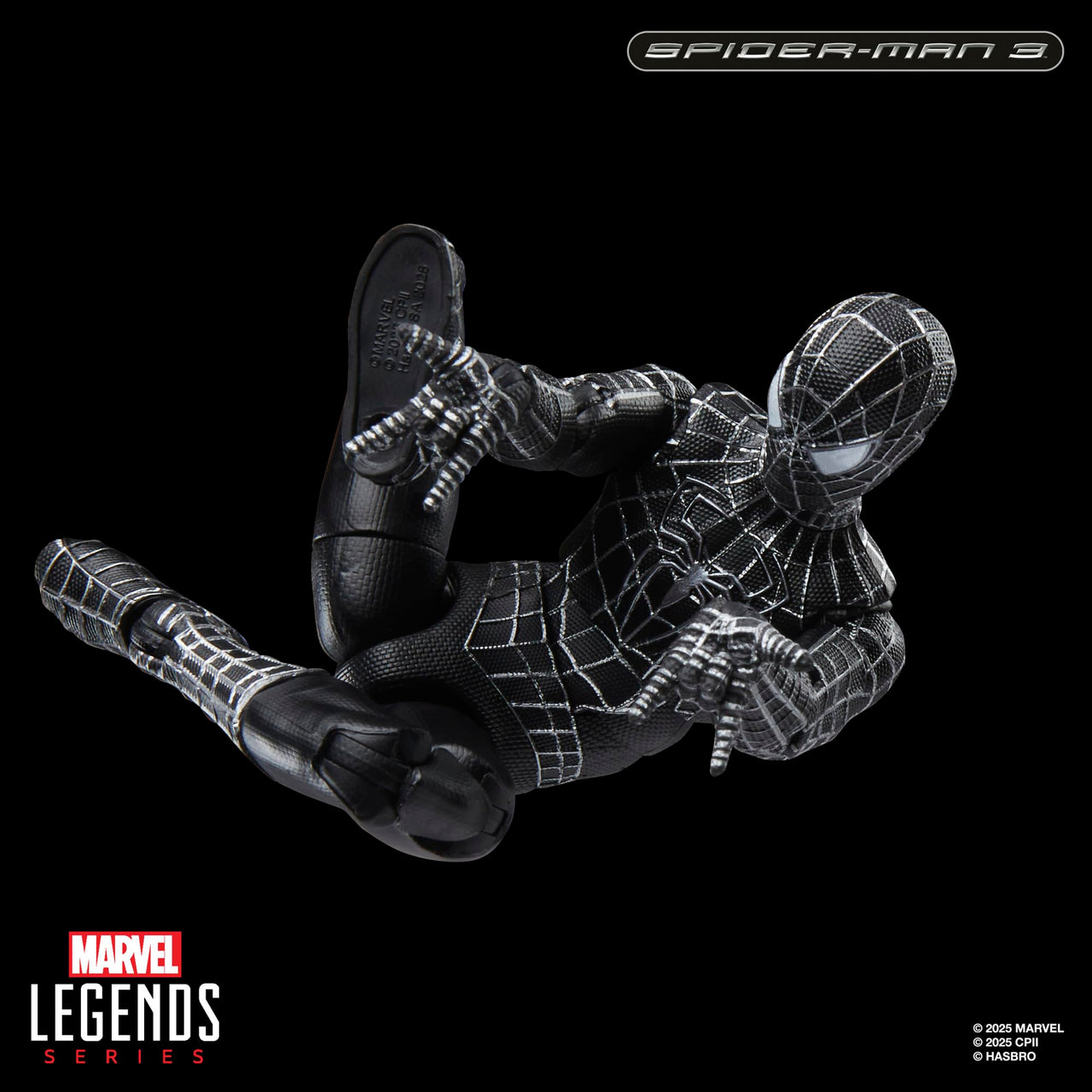 Marvel Legends Series Spider-Man, Spider-Man 3 Collectible 6 Inch Action Figure with Symbiote Accessories