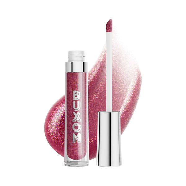 Buxom Full-On Plumping Lip Polish, Tinted Lip Plumper Gloss with Peptides & Vitamin E, High-Shine Lip Gloss that Nourishes, Vegan, AJ Brandi (Sheer Burgandy Shimmer)