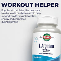 Thumbnail for KAL 1000 Mg L-arginine Tablets, 120 Count