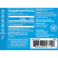 Thumbnail for The Vitamin Shoppe Vitamin Liquid D3 5000IU, Supports Bone & Immune Health, Aids in Healthy Cell Growth & Calcium Absorption, Citrus Flavor, 1 Fluid Ounce