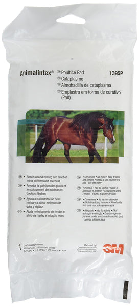 3M Animalintex Hoof & Wound Poultice Pad, 8" x 16" – Hot/Cold Veterinary Dressing for Horses